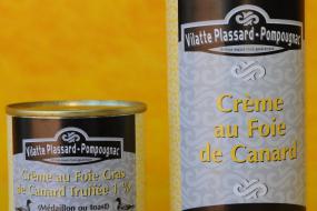 Photo représentant les boîtes de crème au foie de canard truffée