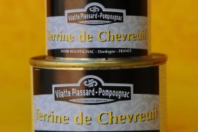 Photo représentant les boîtes de terrine de chevreuil