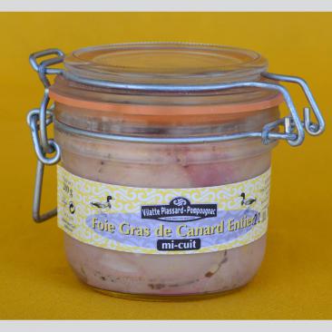 Photo représentant le bocal de foie gras canard mi-cuit 200g